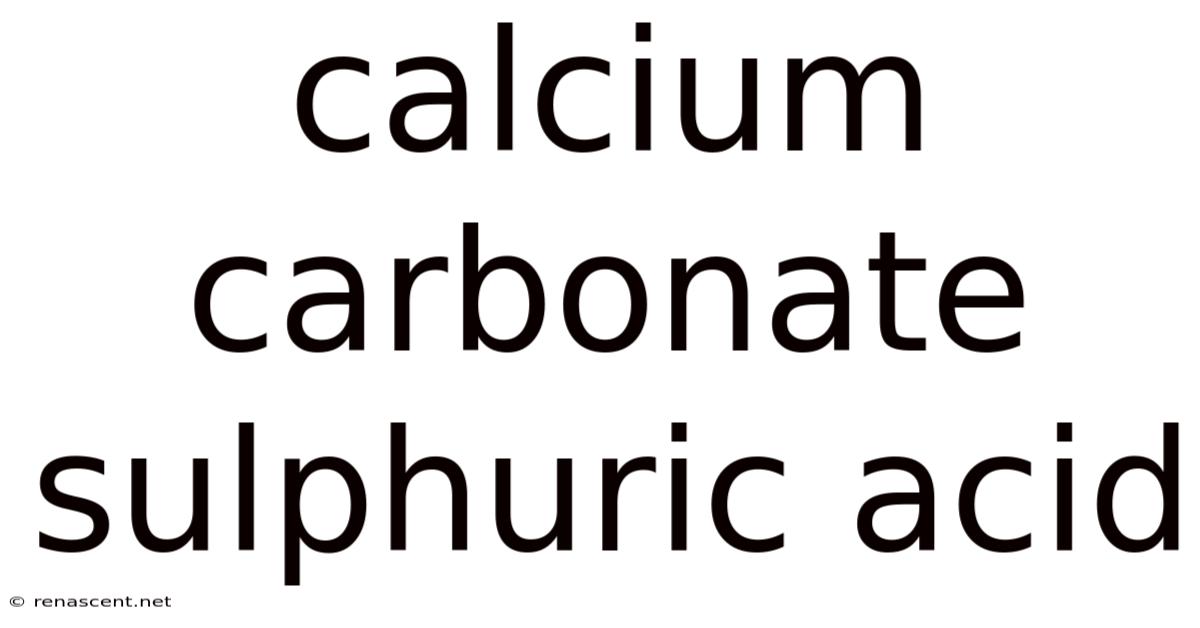 Calcium Carbonate Sulphuric Acid