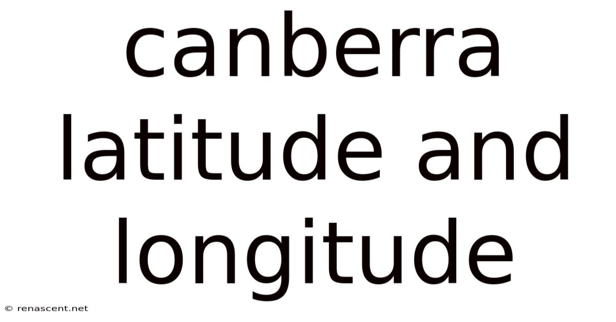 Canberra Latitude And Longitude