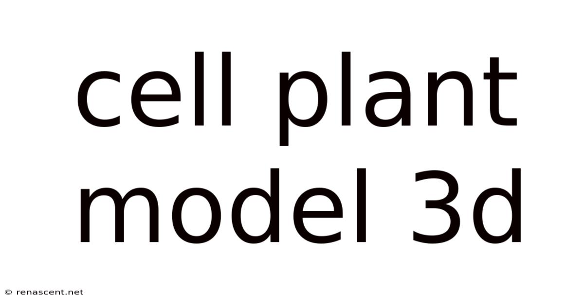 Cell Plant Model 3d