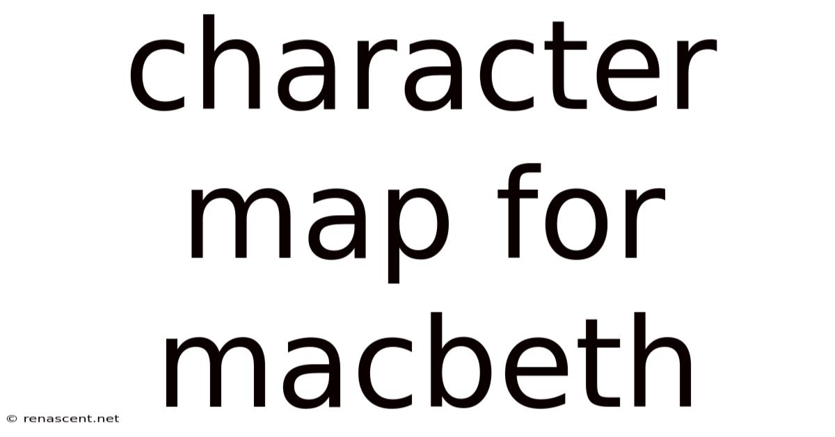 Character Map For Macbeth