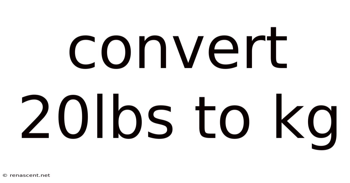 Convert 20lbs To Kg