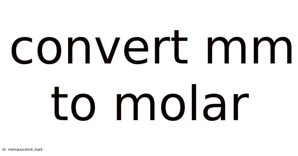 Convert Mm To Molar