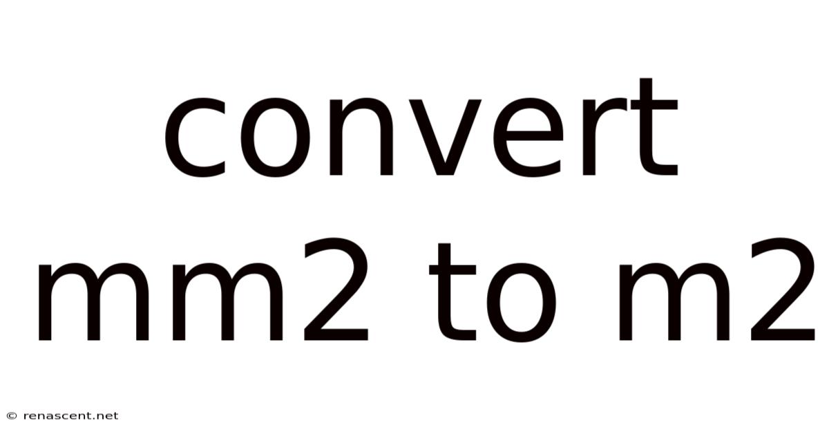 Convert Mm2 To M2