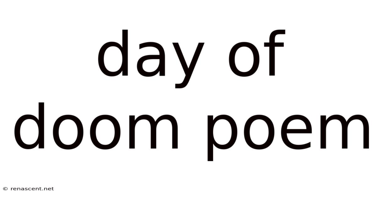 Day Of Doom Poem