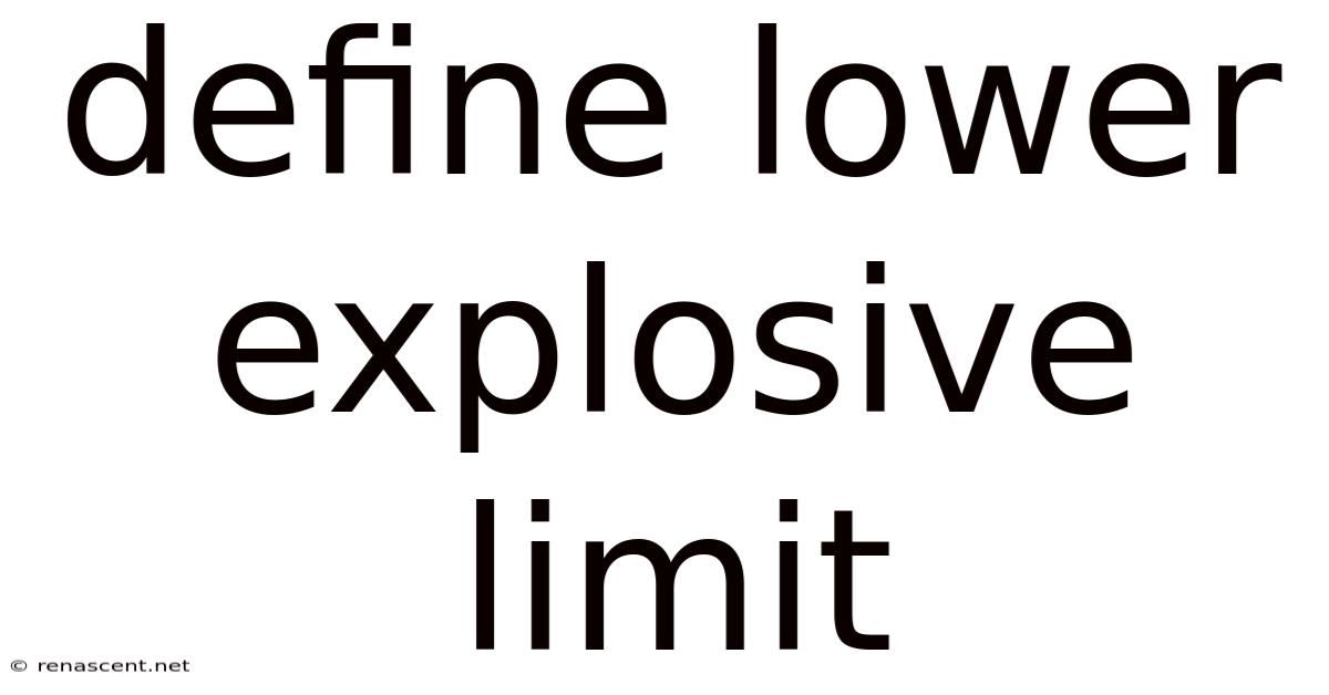 Define Lower Explosive Limit