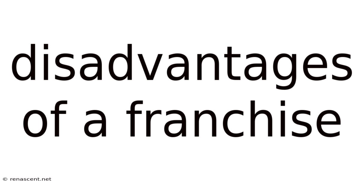 Disadvantages Of A Franchise