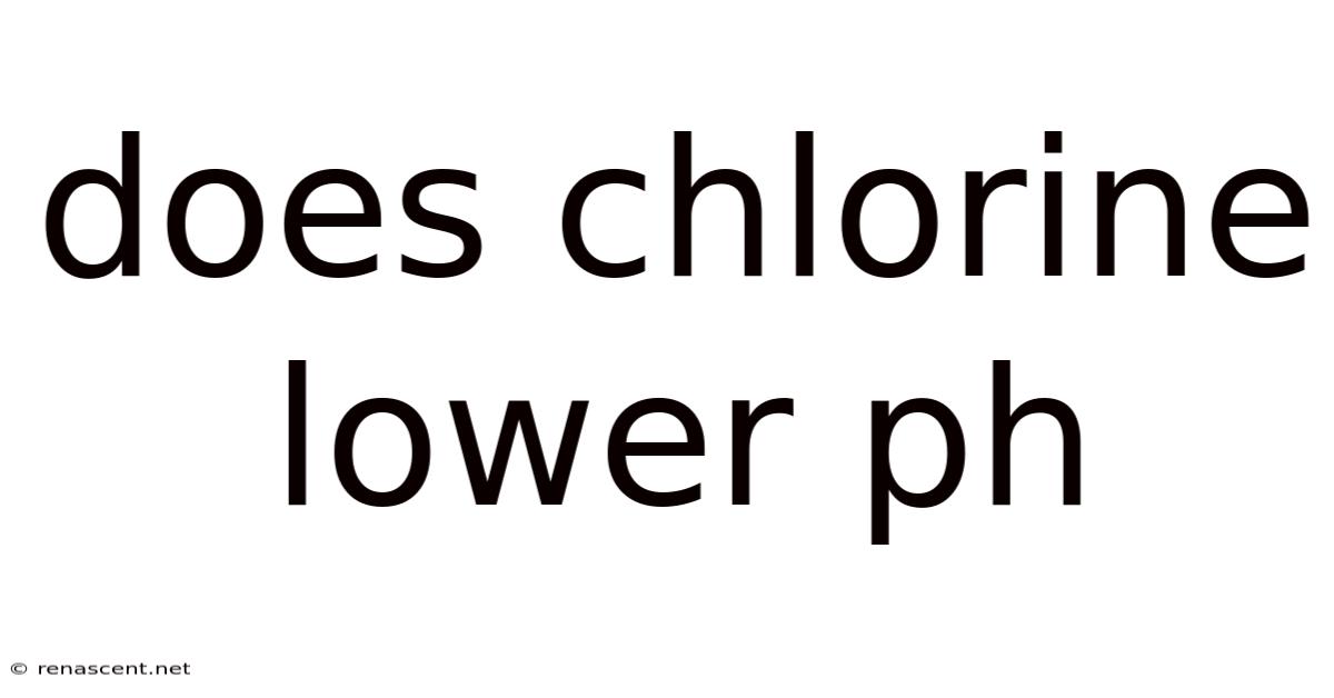 Does Chlorine Lower Ph