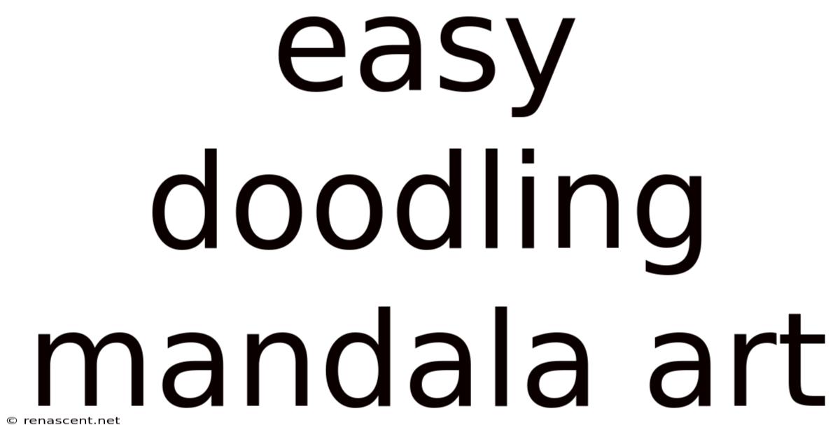 Easy Doodling Mandala Art