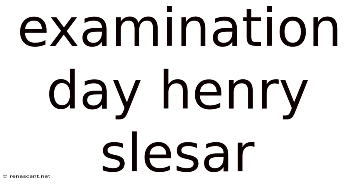 Examination Day Henry Slesar