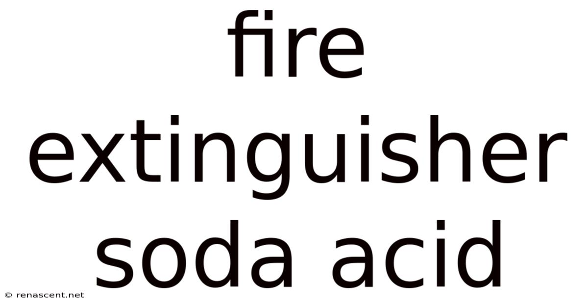 Fire Extinguisher Soda Acid