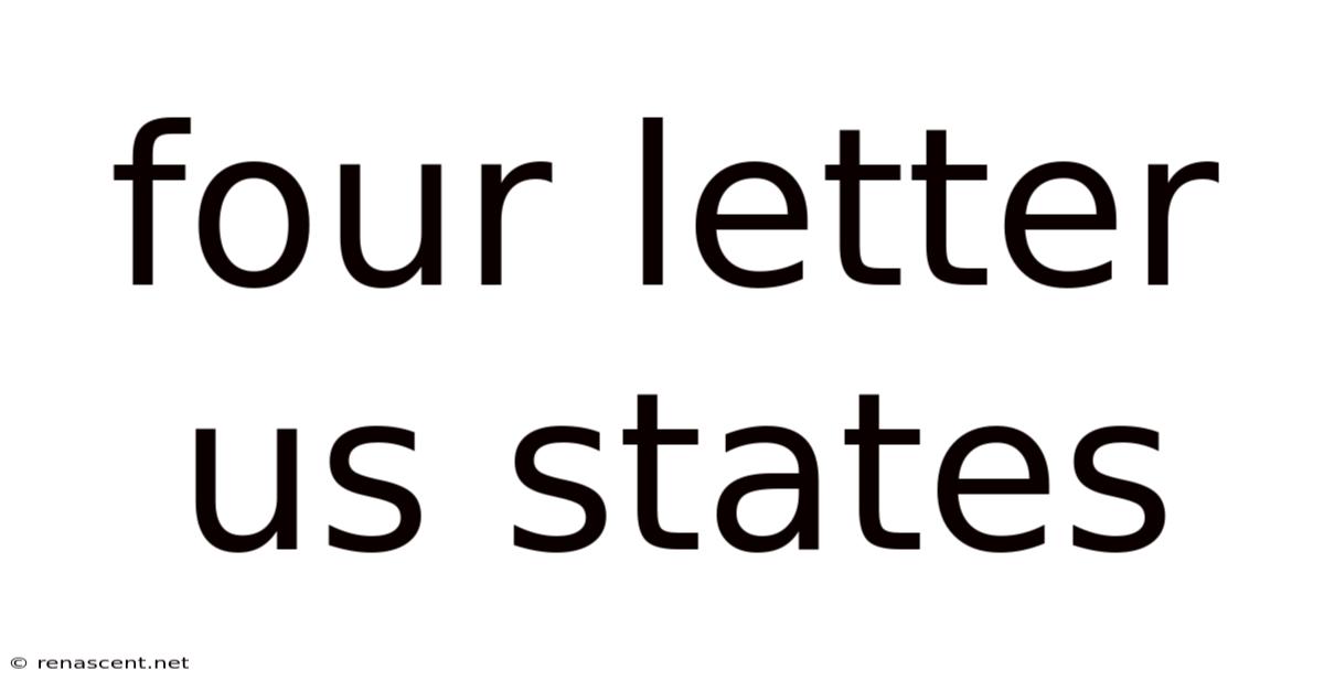 Four Letter Us States