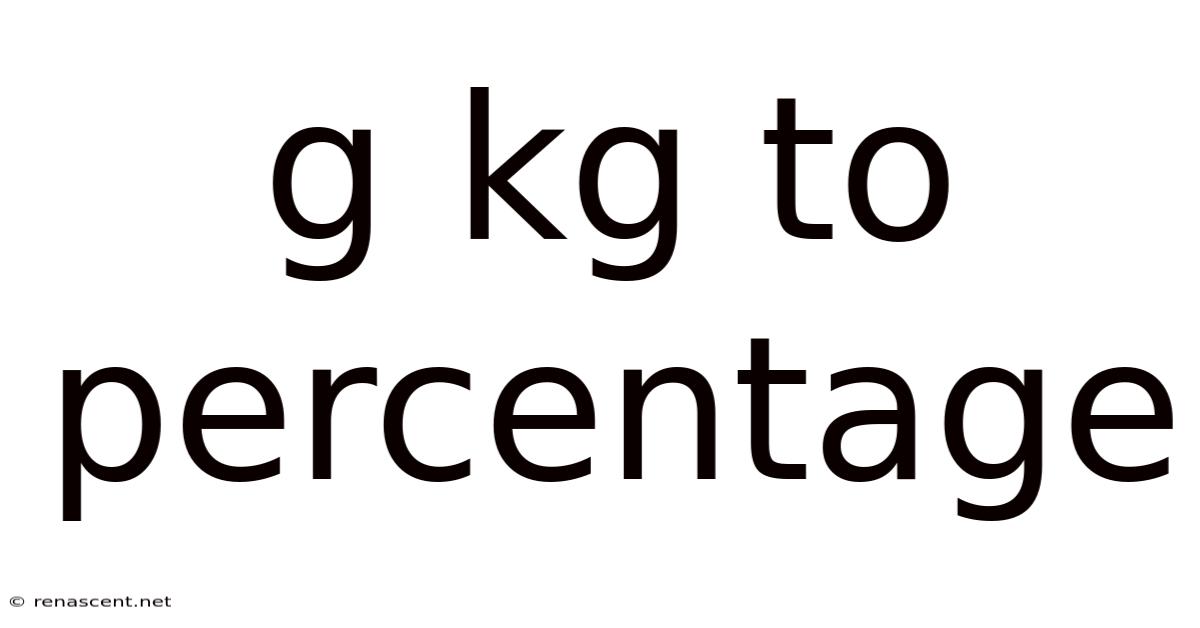G Kg To Percentage