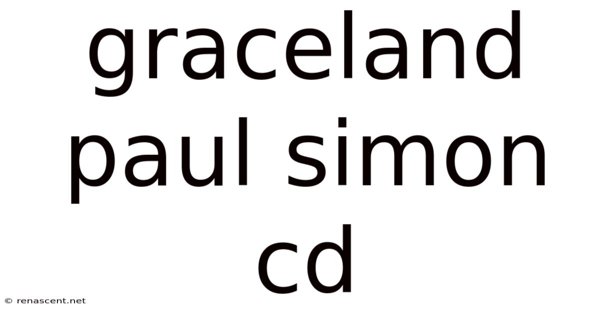 Graceland Paul Simon Cd