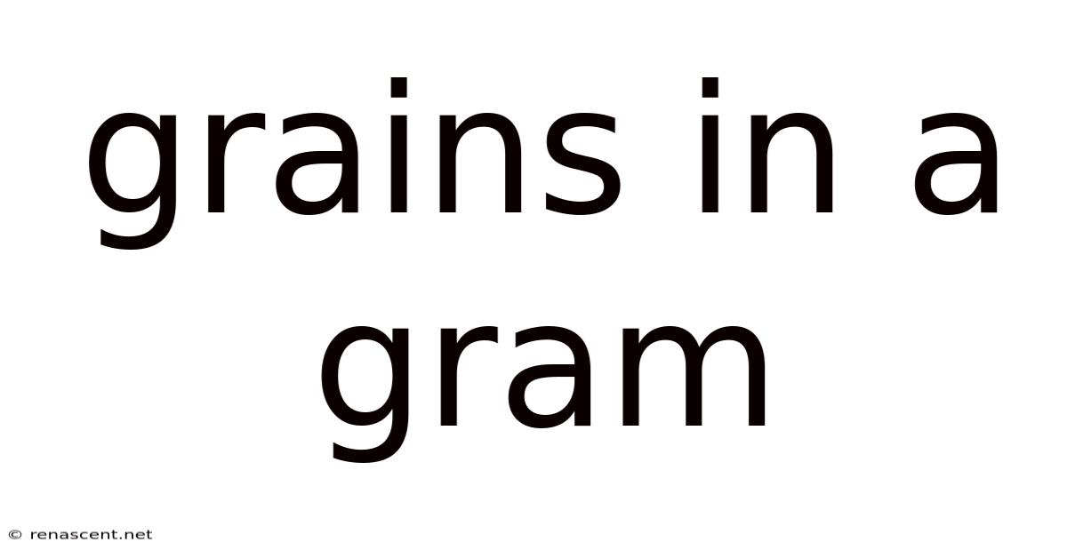 Grains In A Gram