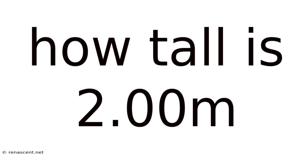 How Tall Is 2.00m
