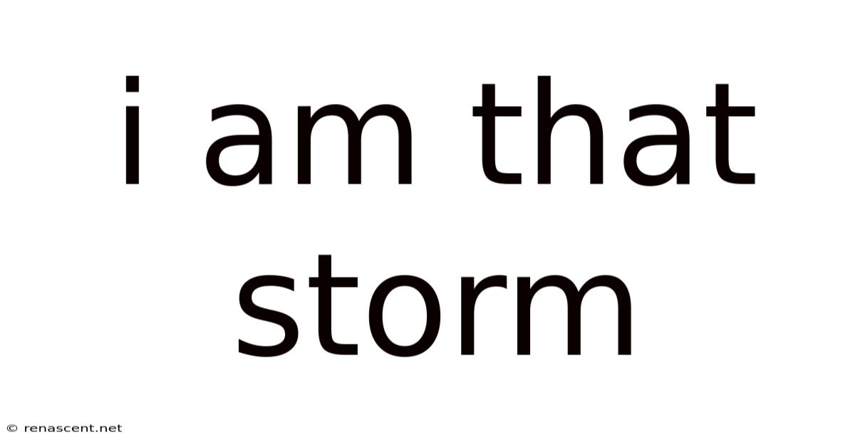 I Am That Storm
