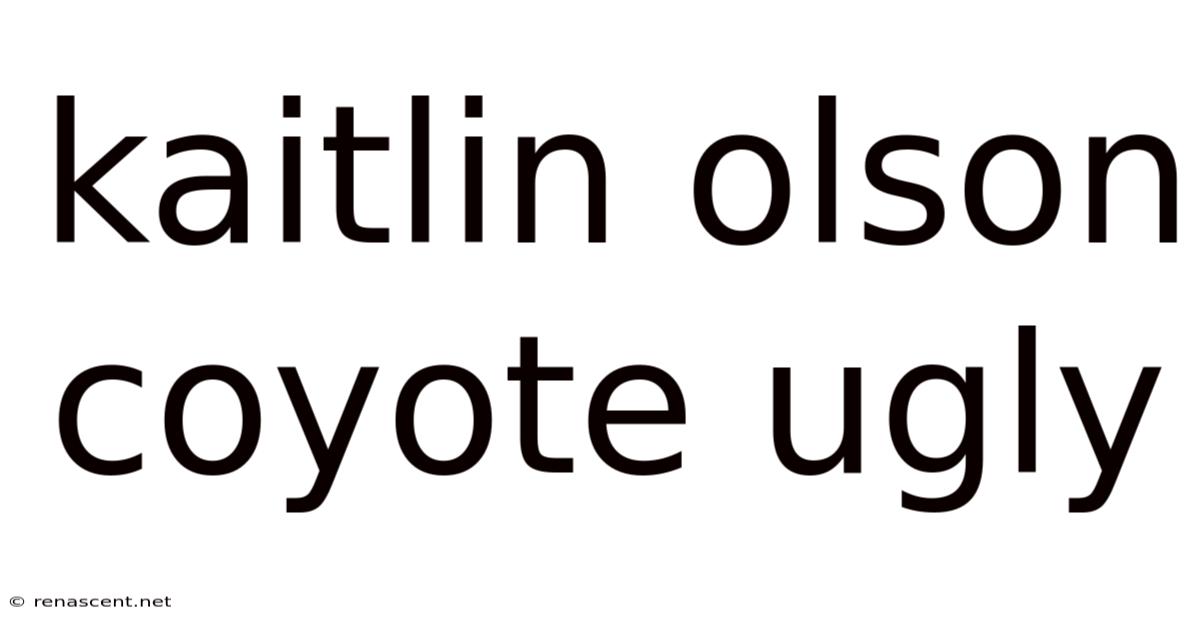 Kaitlin Olson Coyote Ugly