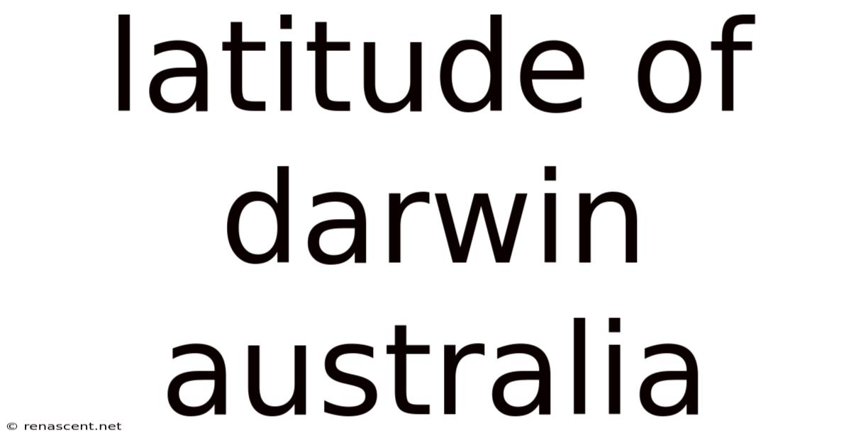 Latitude Of Darwin Australia