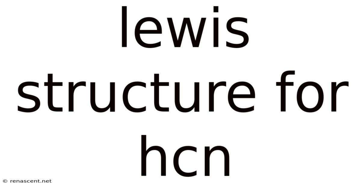 Lewis Structure For Hcn