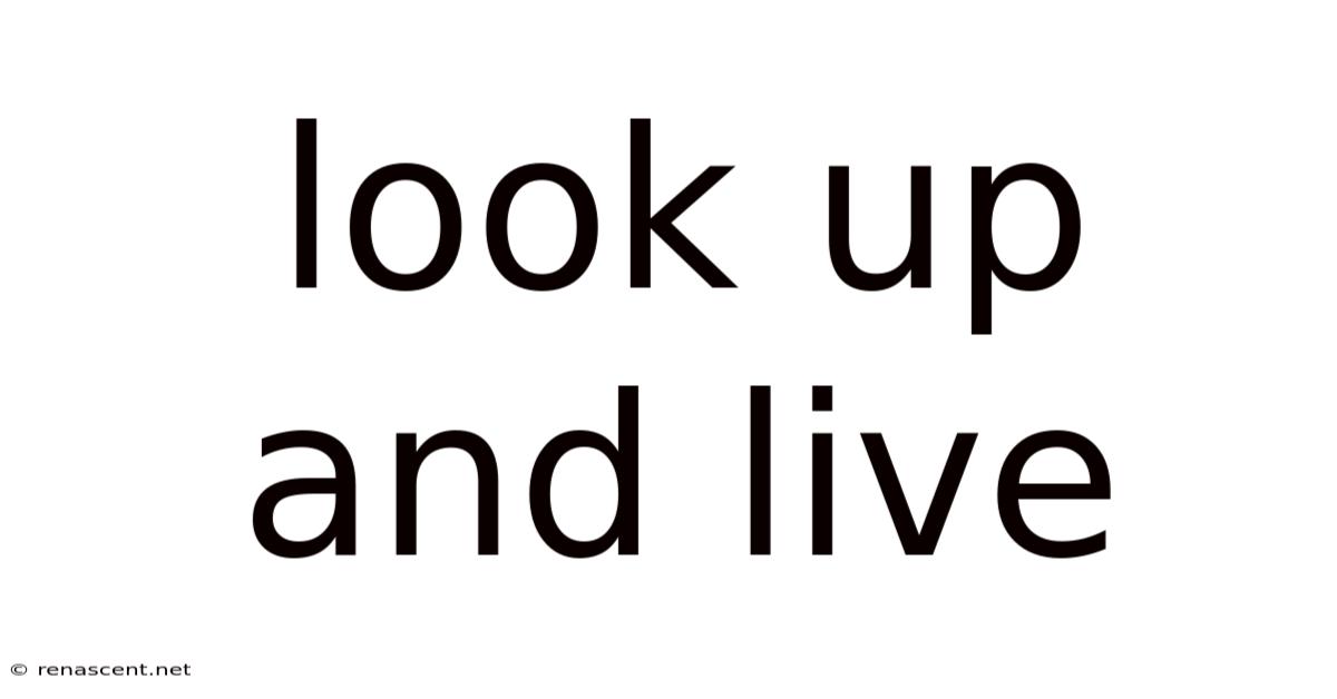 Look Up And Live