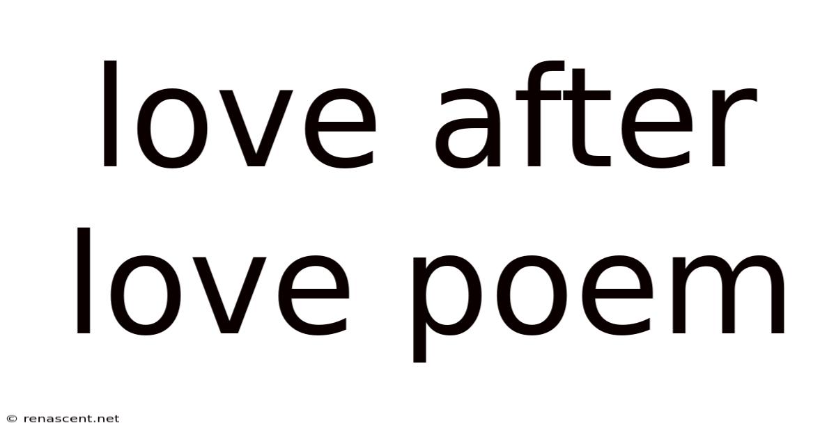 Love After Love Poem