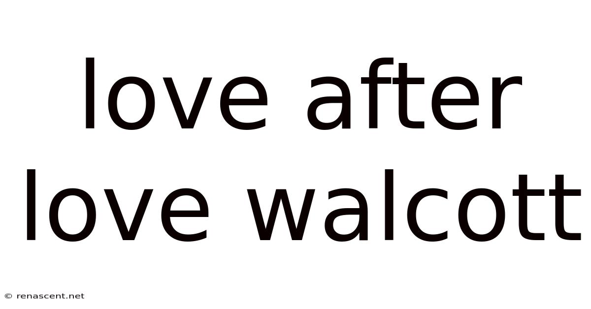 Love After Love Walcott