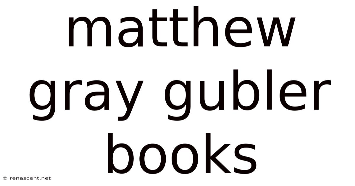 Matthew Gray Gubler Books