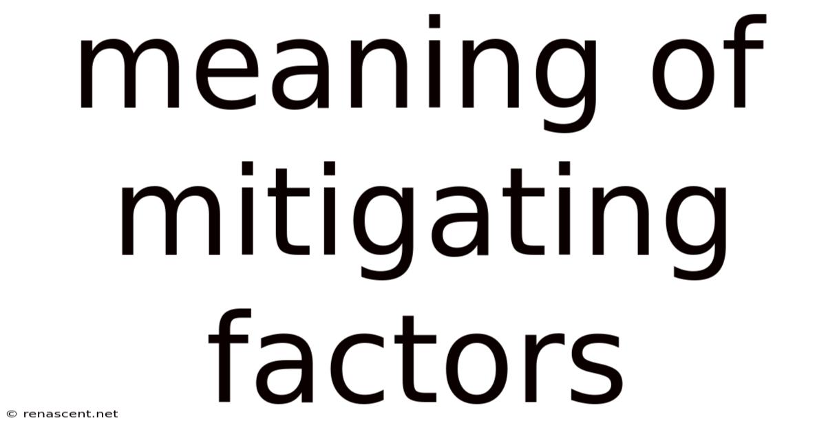 Meaning Of Mitigating Factors