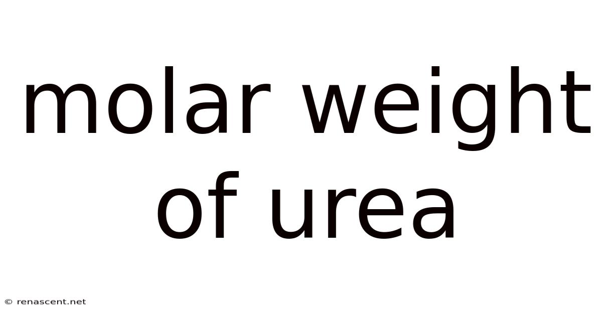 Molar Weight Of Urea
