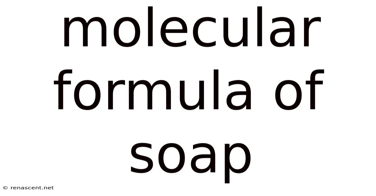 Molecular Formula Of Soap