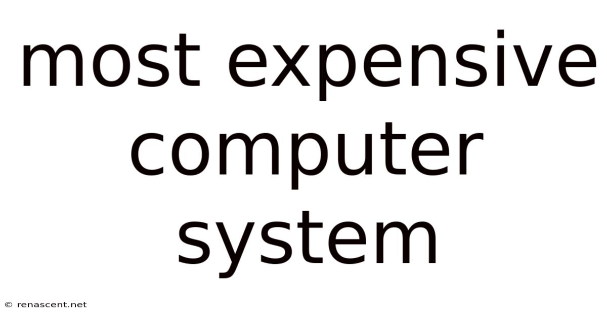 Most Expensive Computer System