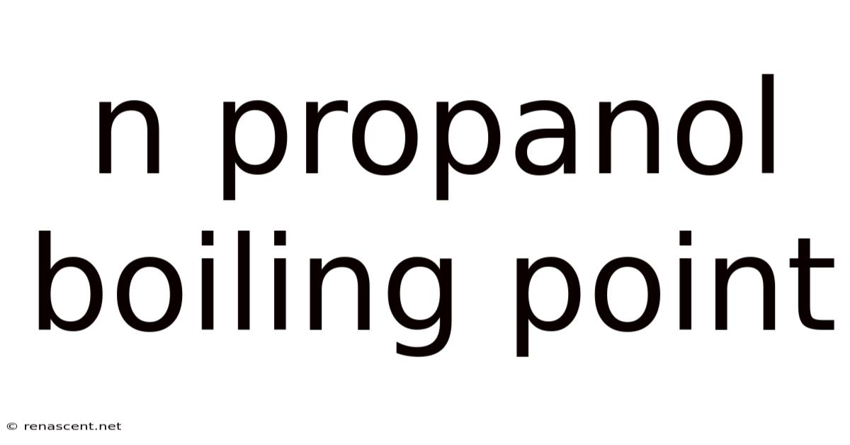 N Propanol Boiling Point