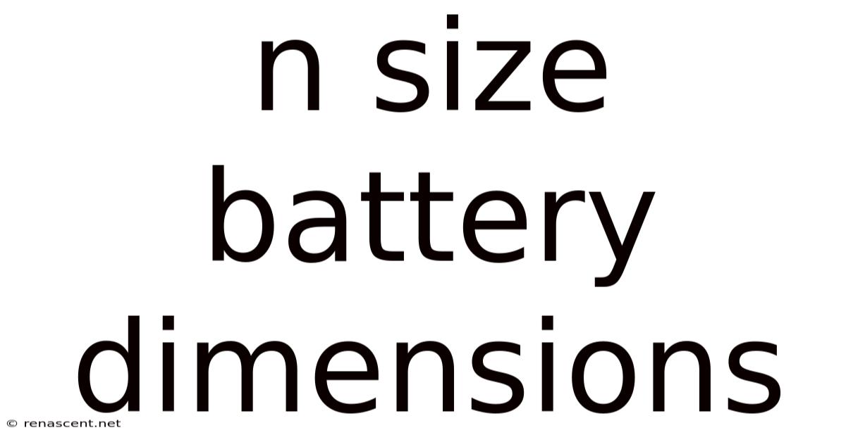 N Size Battery Dimensions