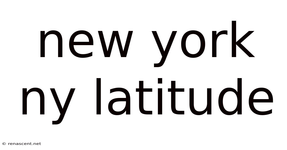 New York Ny Latitude