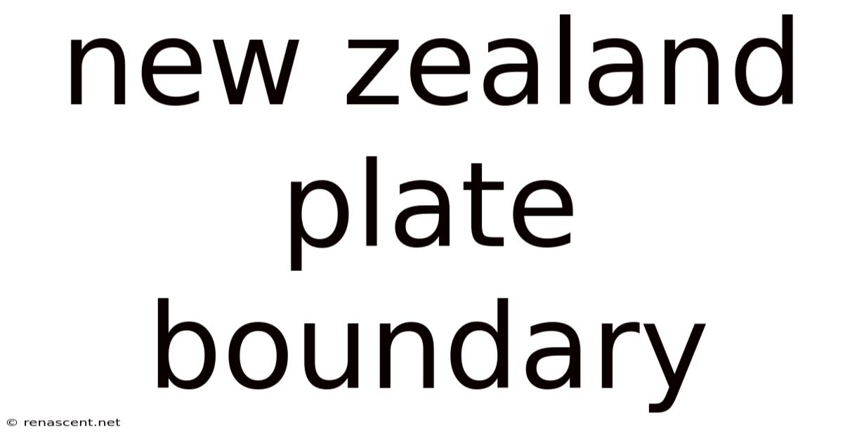 New Zealand Plate Boundary