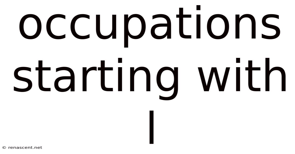 Occupations Starting With L