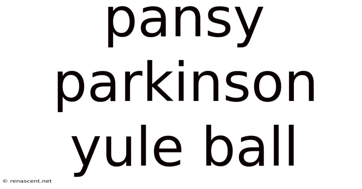 Pansy Parkinson Yule Ball