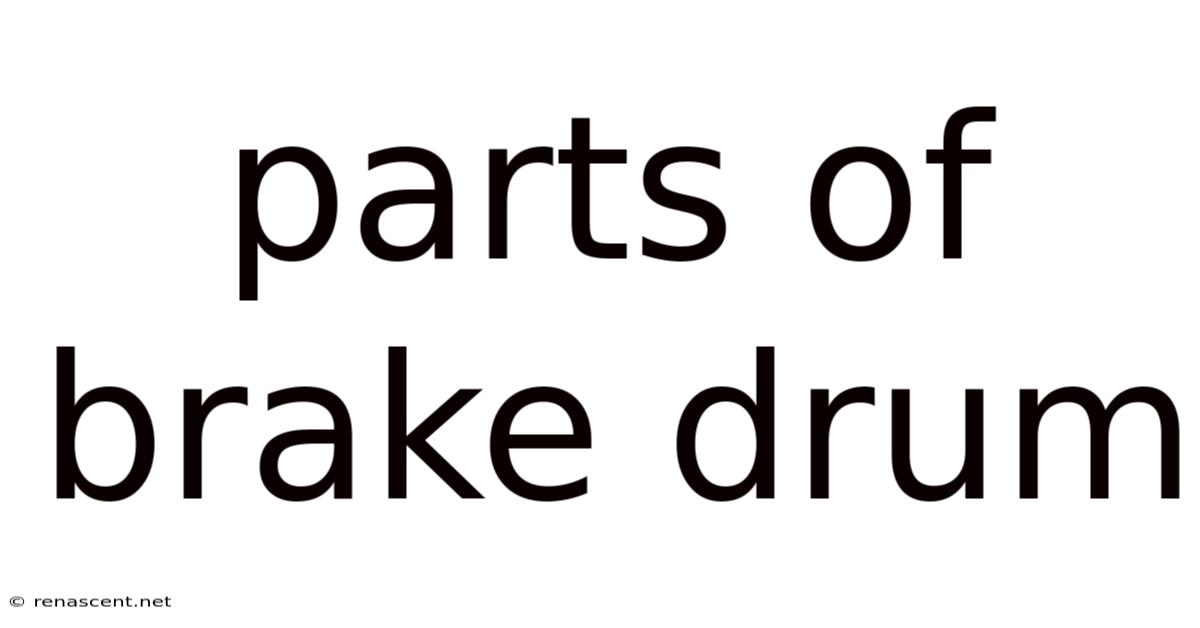 Parts Of Brake Drum