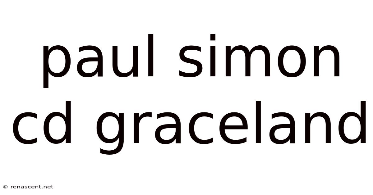 Paul Simon Cd Graceland