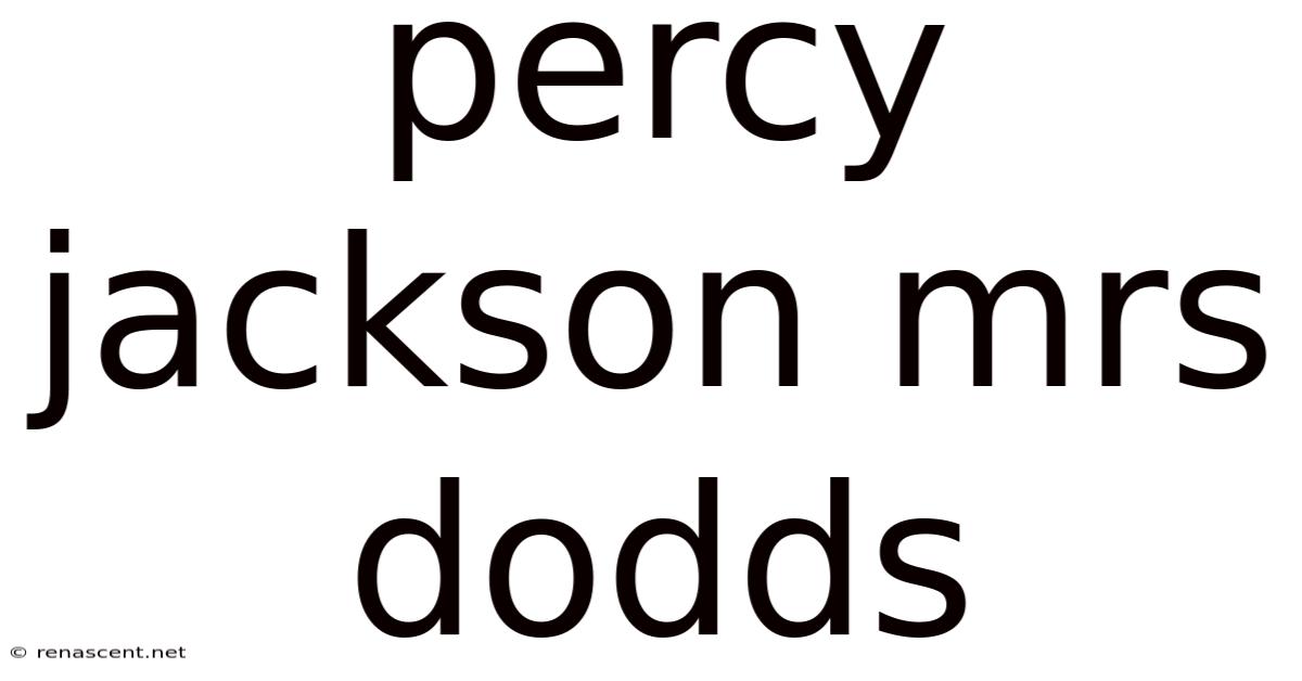 Percy Jackson Mrs Dodds