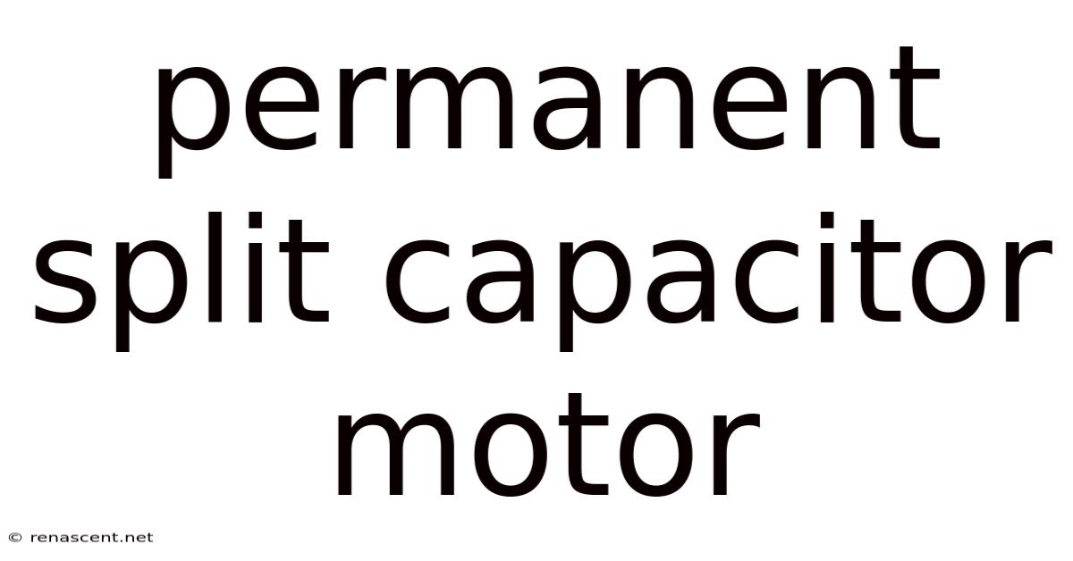 Permanent Split Capacitor Motor