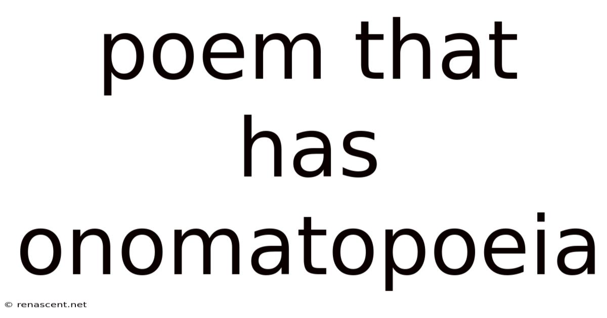 Poem That Has Onomatopoeia