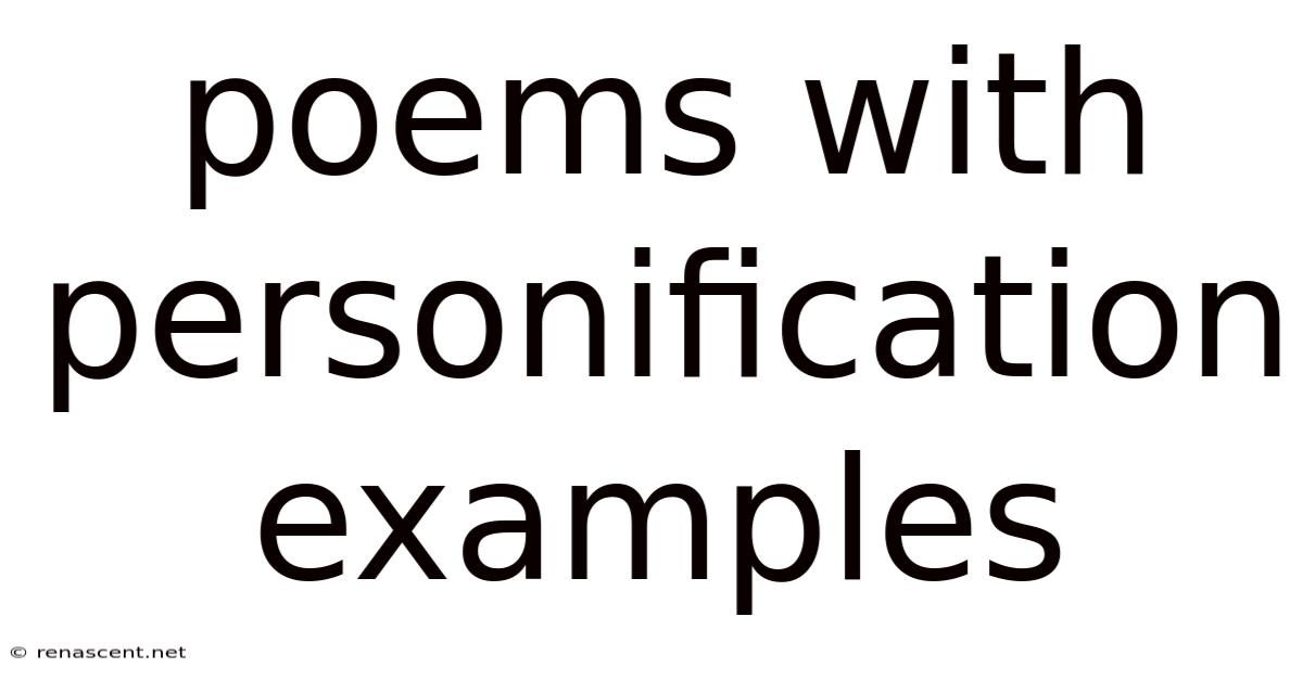 Poems With Personification Examples