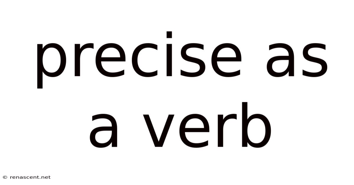 Precise As A Verb