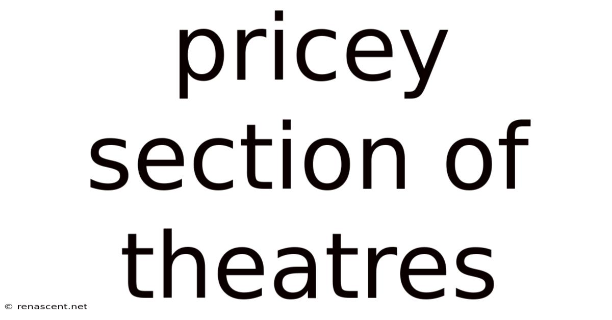 Pricey Section Of Theatres