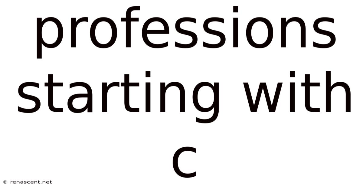 Professions Starting With C