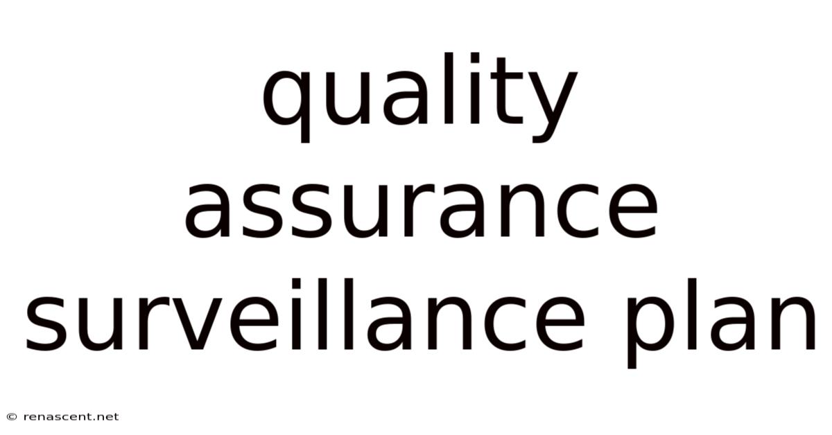 Quality Assurance Surveillance Plan