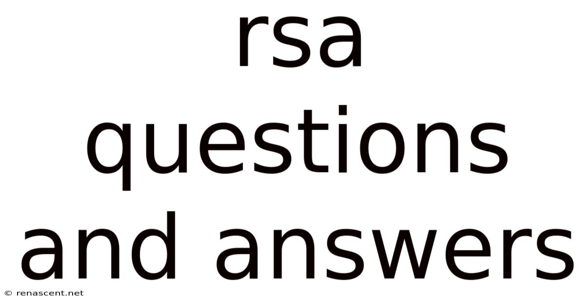 Rsa Questions And Answers