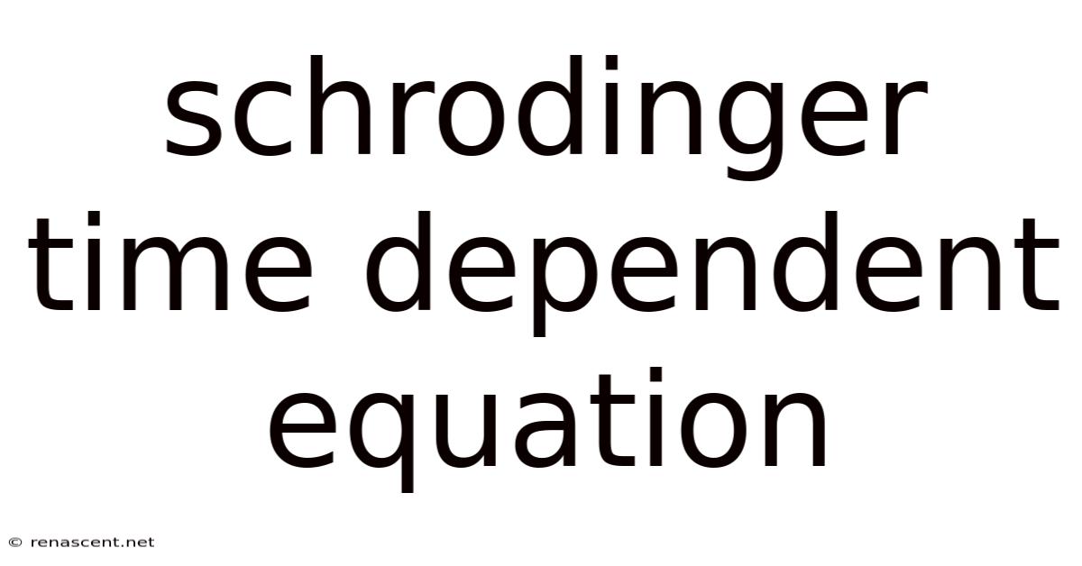 Schrodinger Time Dependent Equation