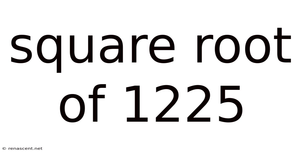 Square Root Of 1225